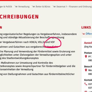 Aktualität der Internetseite der Stadt